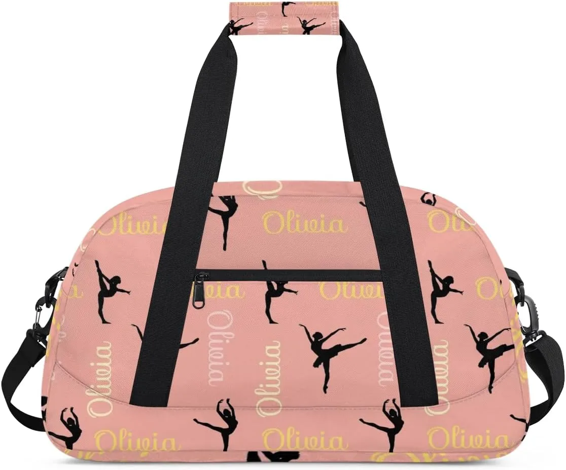 Custom Dance Bag for Girls, Overnight Duffel Bags Cheerleader for Kids Personalized Sport Gym Bag, Gymnastics Duffel Bag with Names - Dance