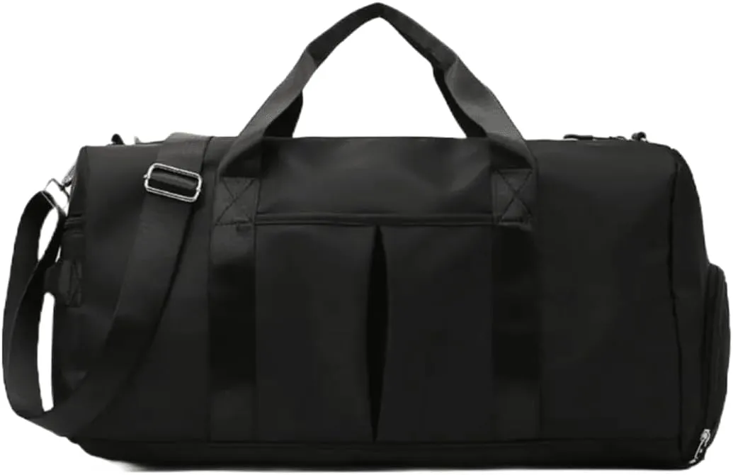 Custom Gym Bag - Durable & Stylish Personalized Duffle for Men & Women (Black with Text And Logo)