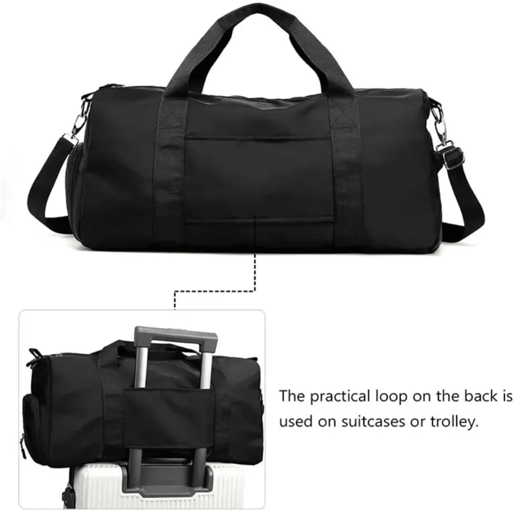 Custom Gym Bag - Durable & Stylish Personalized Duffle for Men & Women (Black with Text And Logo)