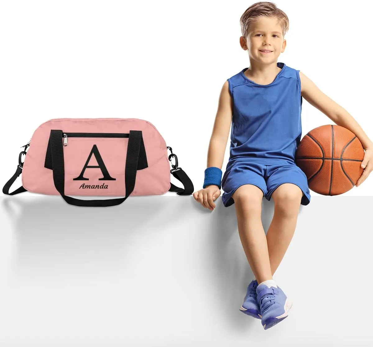 Custom Kids Duffel Overnight Bag Personalized Your Name or Text Kids Duffel Bag for Girls Boys Customized Kids Gifts