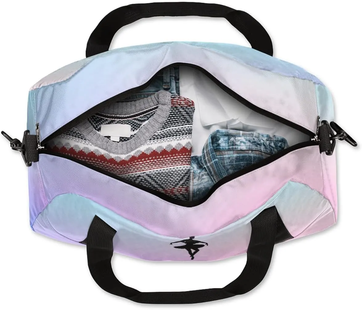 Custom Name Dance Bag for Girls Gym Sports Travel Bag Customized Overnight Weekender Carry on Duffel Bag