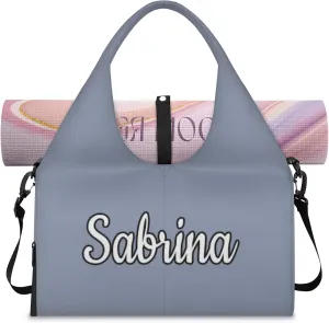 Custom Yoga Mat Gym Bag Tote Bag for Women Travel Workout Personalized Name Pilates Duffle Bag