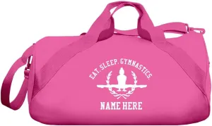 CustomizedGirl Personalized Duffle Gym Bag - Gym Bag for Women, Polyester Duffle Bag for Men with Detachable & Adjustable Shoulder Strap, Cheer Bag with Custom Name & Side Zipper Compartment