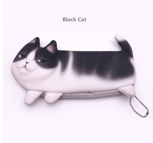 Cute Cat Makeup Case Travel Organizer Cosmetic Bags Neceser Toiletry Cosmetic Pencil Case 3D Printing Storage Pouch Gifts