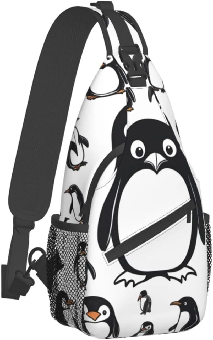 Cute Rabbits Shoulder Bag Crossbody Backpack Chest Bag Lightweight Sling Daypackstravel Hiking Cycling For Men Women