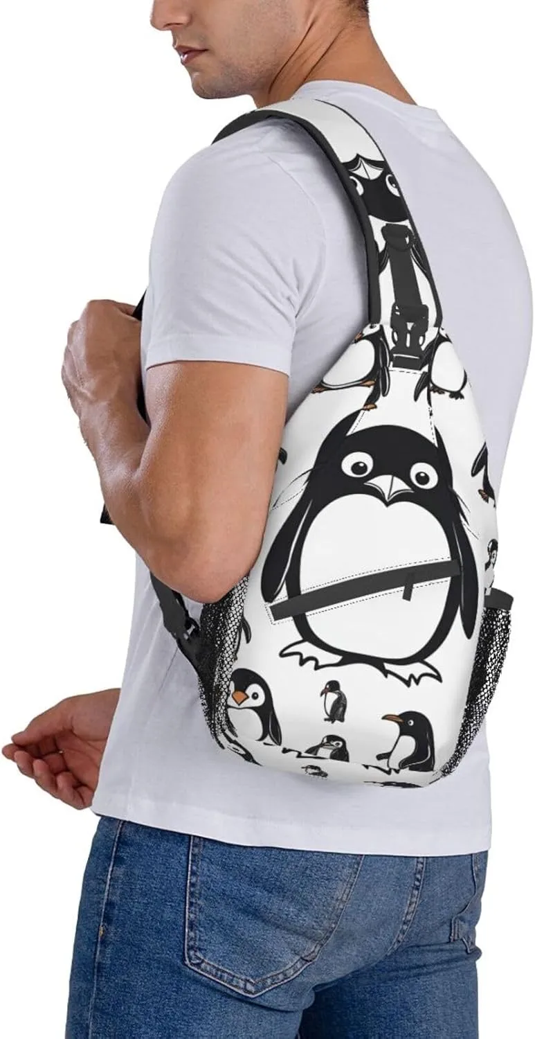 Cute Rabbits Shoulder Bag Crossbody Backpack Chest Bag Lightweight Sling Daypackstravel Hiking Cycling For Men Women