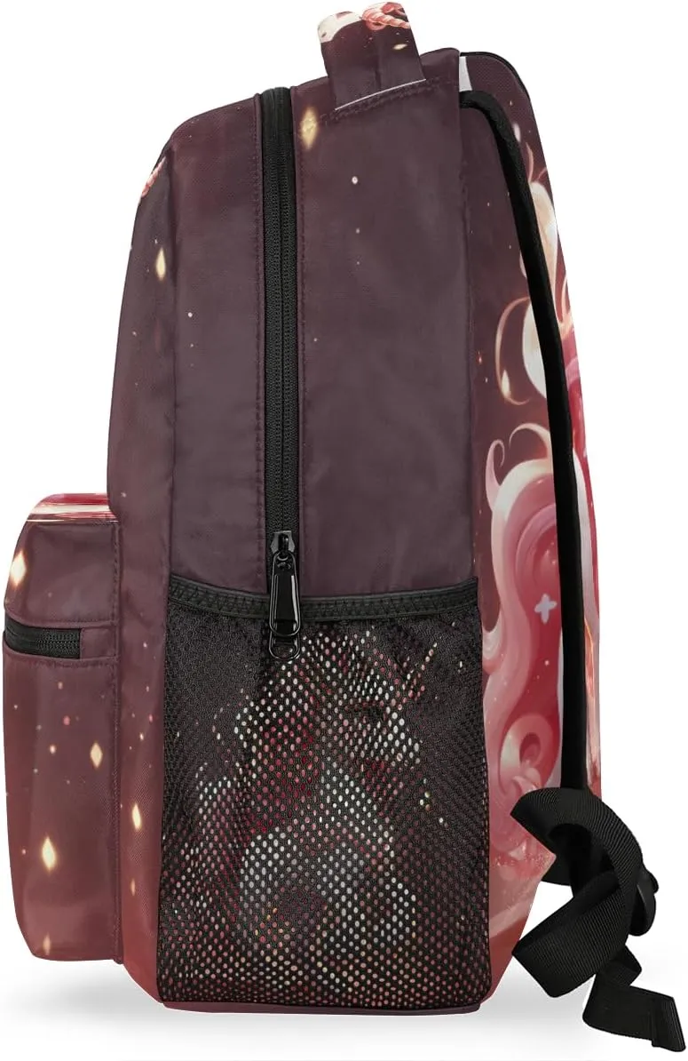 Cute Unicorn Backpacks for Boys Girls Kids Pink Kawaii Unicorn Lightweight 16 Inch School Backpack Laptop College Bookbag Travel Casual Daypack Hiking Camping Computer Rucksack Medium