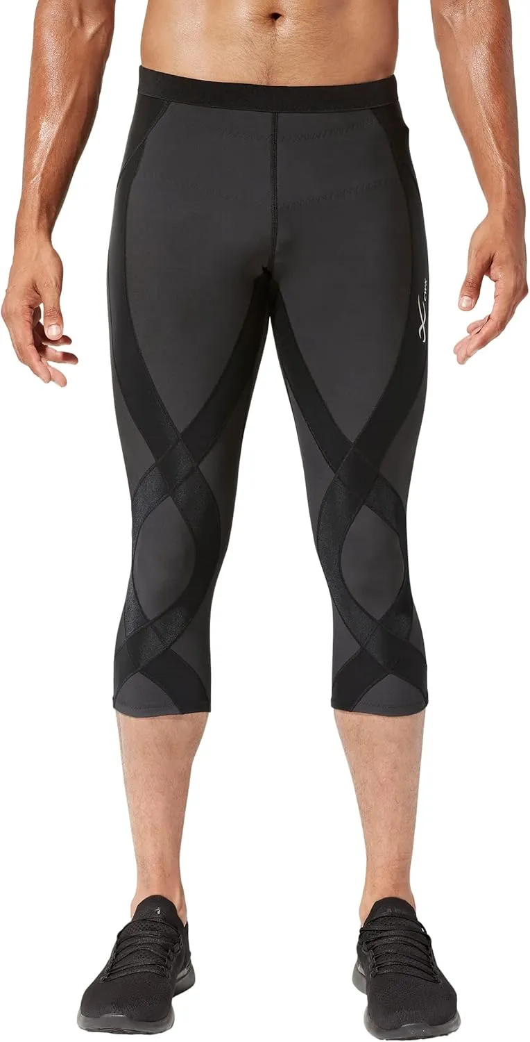 CW-X Men's Endurance Generator Insulator Joint and Muscle Support 3/4 Compression Tight, Base Layer Capri Pants for Skiing