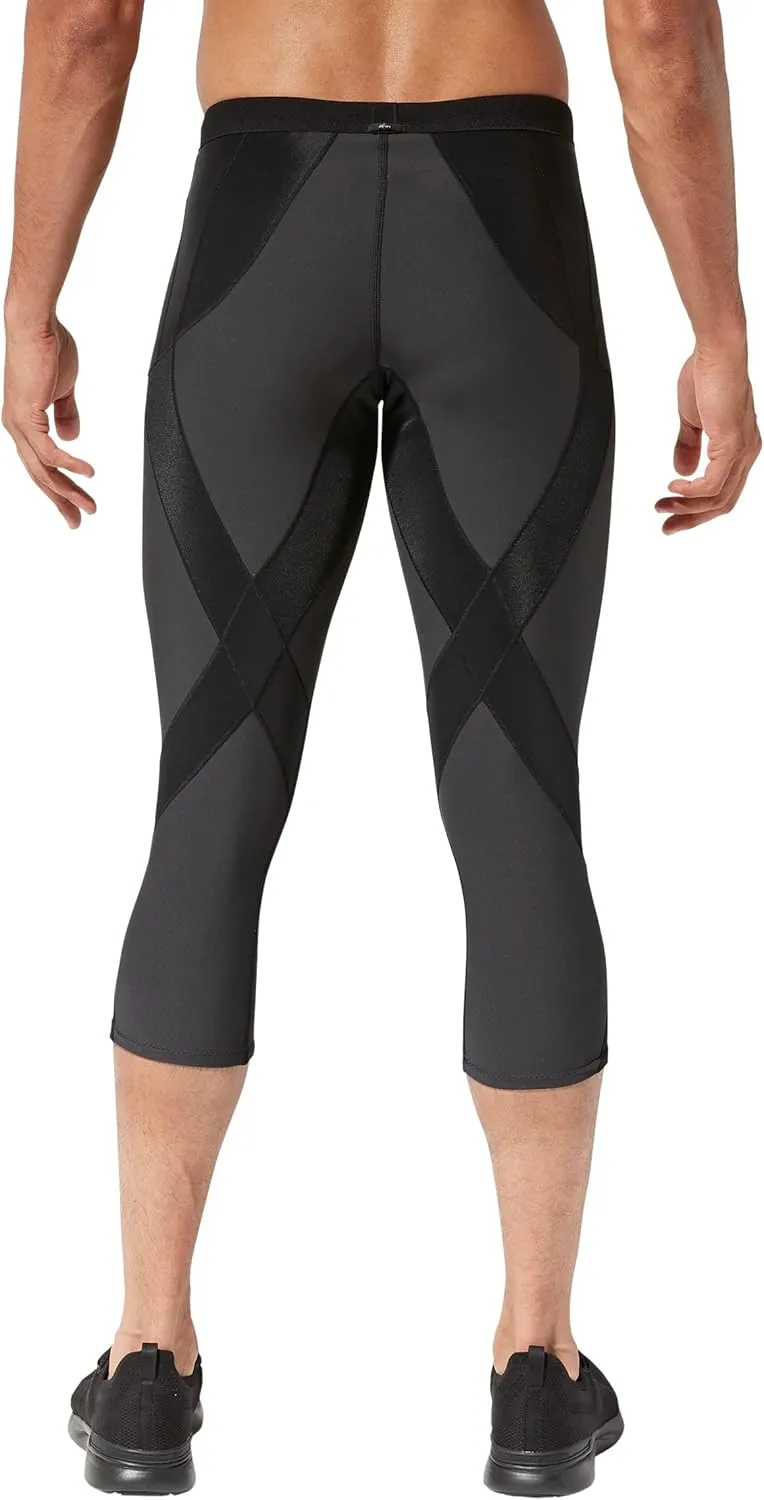CW-X Men's Endurance Generator Insulator Joint and Muscle Support 3/4 Compression Tight, Base Layer Capri Pants for Skiing
