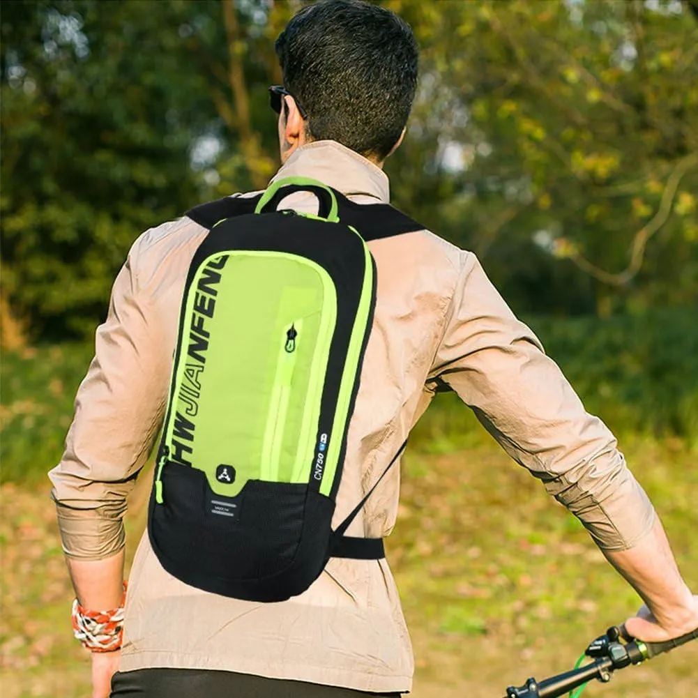 Cycling Backpack, 10L Bicycle Backpack Waterproof Breathable Bag for Outdoor Travel Hiking Climbing Biking Running Skiing (Green.)