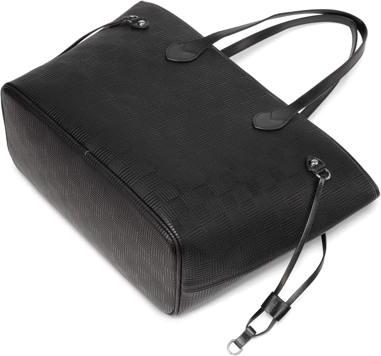 Daisy Rose Tote Shoulder Travel Bag & Matching Clutch PU Vegan Leather