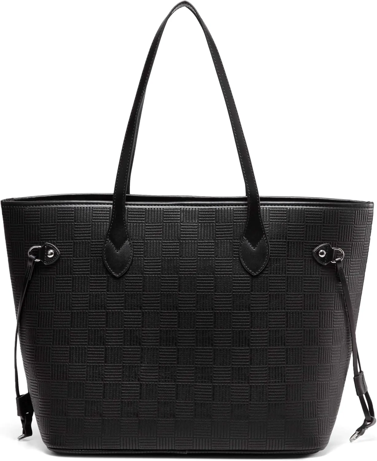 Daisy Rose Tote Shoulder Travel Bag & Matching Clutch PU Vegan Leather