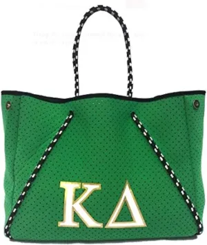 Dallas Hill Designs Sorority Tote Bag for Women | Neoprene Shoulder Purse | Travel, Gym Handbag | Extra Pouch | Gift