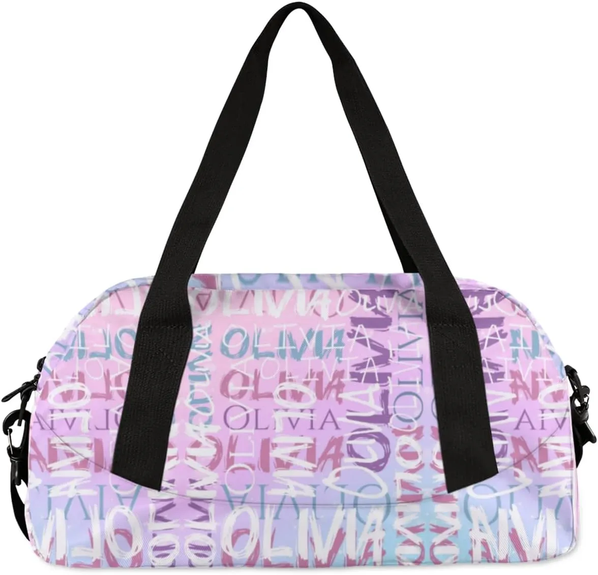 Dance Bag Custom Sport Bag Travel Duffel Bag Personalized Duffel Overnight Bag Cheer Bag Cheerleader Bag for Girls Boys Customized Gym Bag Kids Gifts - Pink Purple