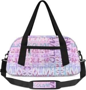 Dance Bag Custom Sport Bag Travel Duffel Bag Personalized Duffel Overnight Bag Cheer Bag Cheerleader Bag for Girls Boys Customized Gym Bag Kids Gifts - Pink Purple