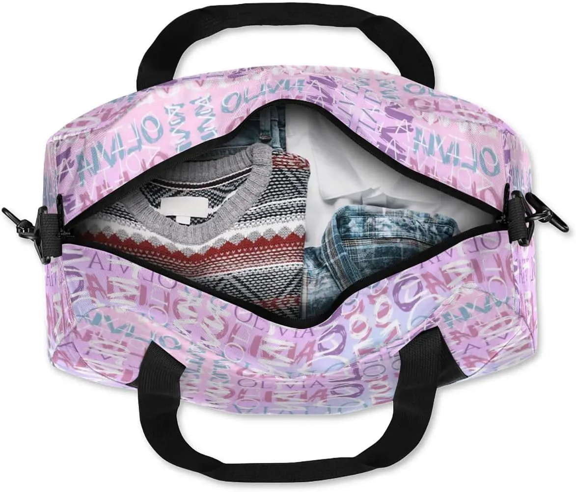 Dance Bag Custom Sport Bag Travel Duffel Bag Personalized Duffel Overnight Bag Cheer Bag Cheerleader Bag for Girls Boys Customized Gym Bag Kids Gifts - Pink Purple