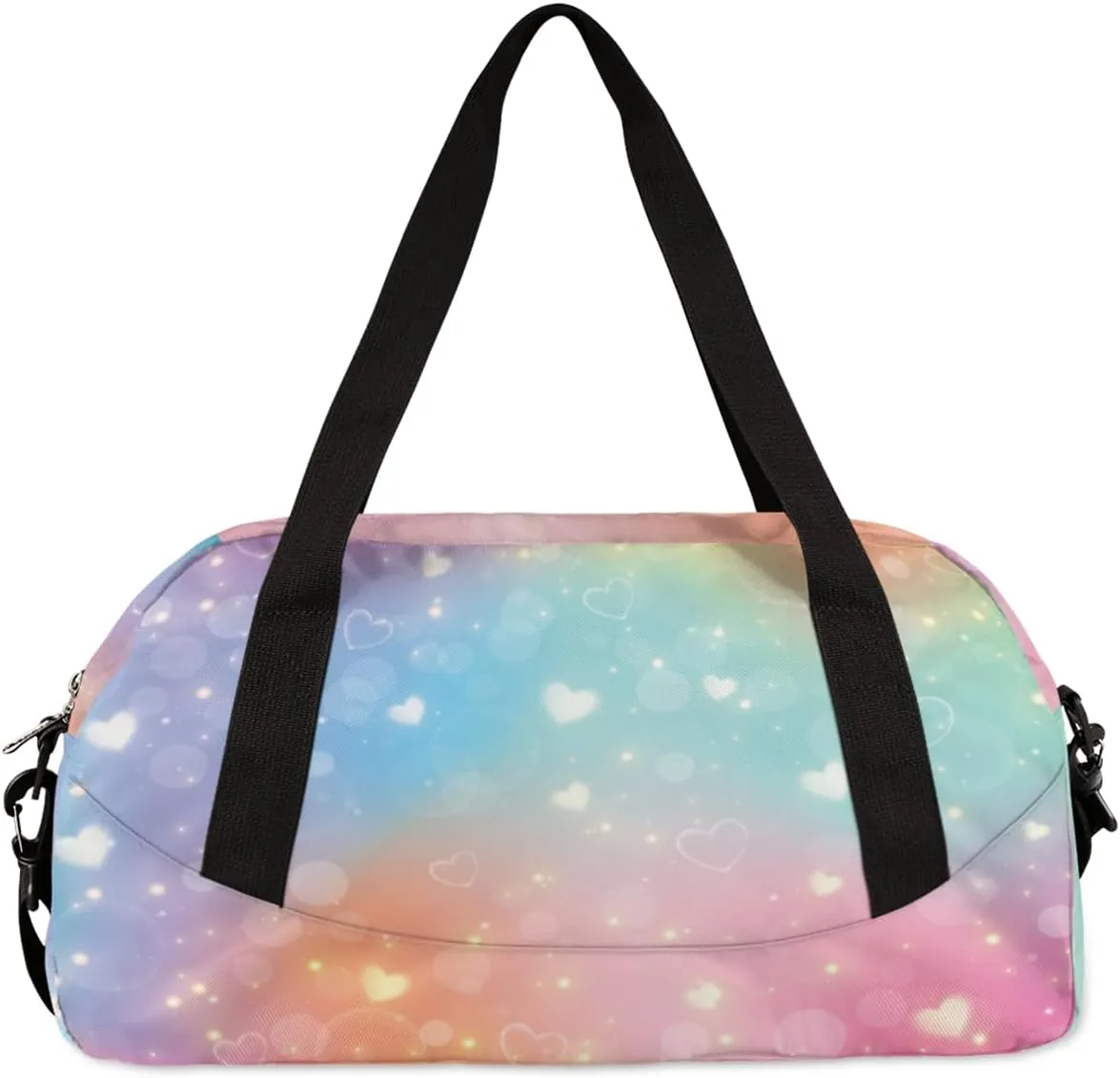 Dance Bags for Girls Duffle Bag Kids Overnight Travel Sleepover Bag Customized Name Text Sports Gym Bag