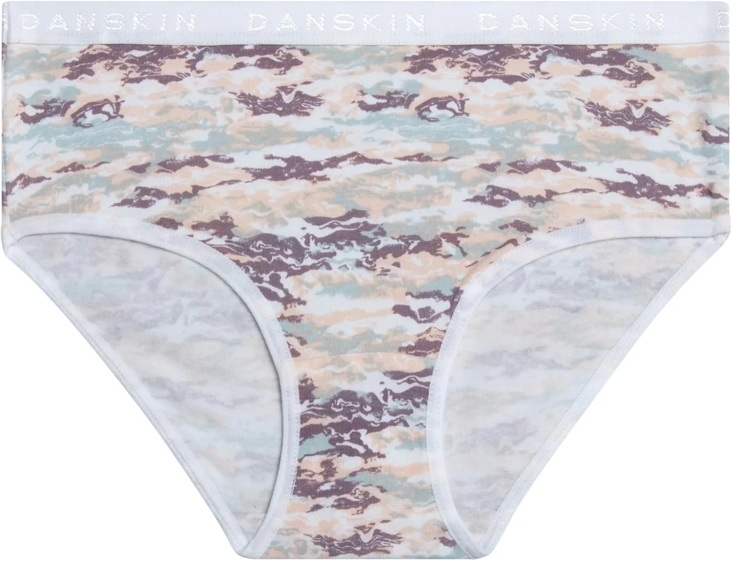 Danskin Girls' Hipster Briefs - 10 Pack Stretch Cotton Hipster Panties - Tag Free Comfy Ultrasoft Underwear for Girls' (4-12)