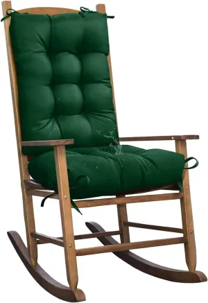 Dark Green Patio Chair Cushion Outdoor Indoor Rocking Chair Cushions Set of 1 Replacement Cushions for Chairs Waterproof Seat Pads