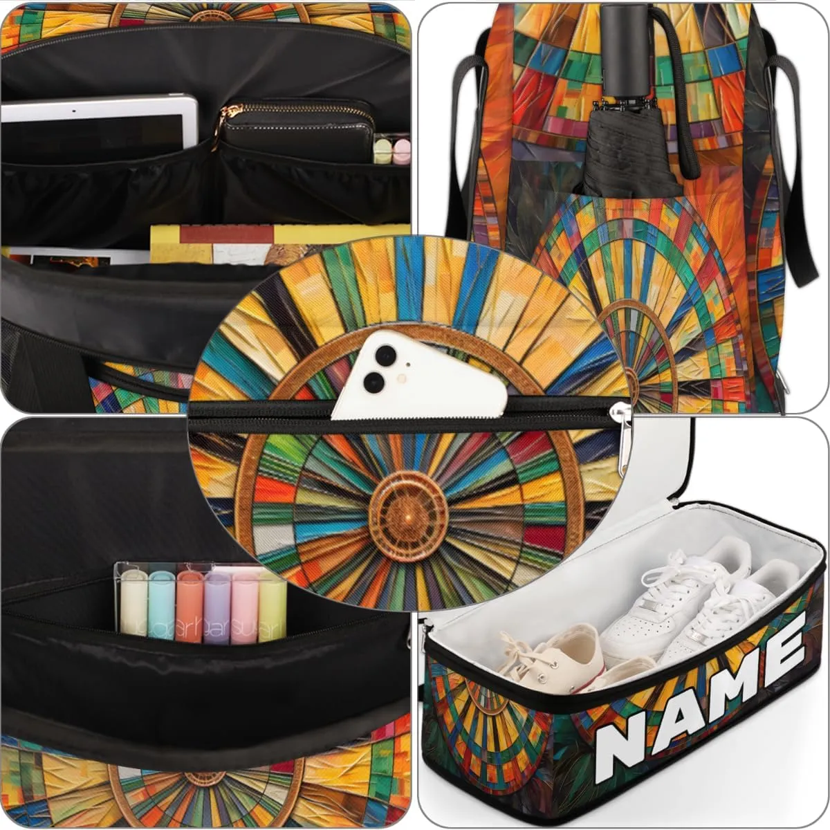 Darts Board Sports Custom Foldable Duffle Bag with Shoes Compartment Personalized Large Capacity Waterproof Travel Weekender Bag Overnight Bag for Sports Gym