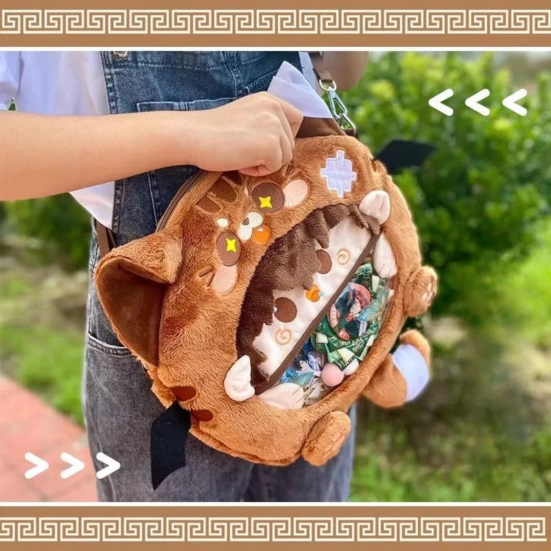 Dazai Osamu Nakahara Chuuya Ita Bag Anime Character Cute Backpack Clear Crossbody Shoulder Bag Pin Display Bag, Dazai Osamu2, Medium