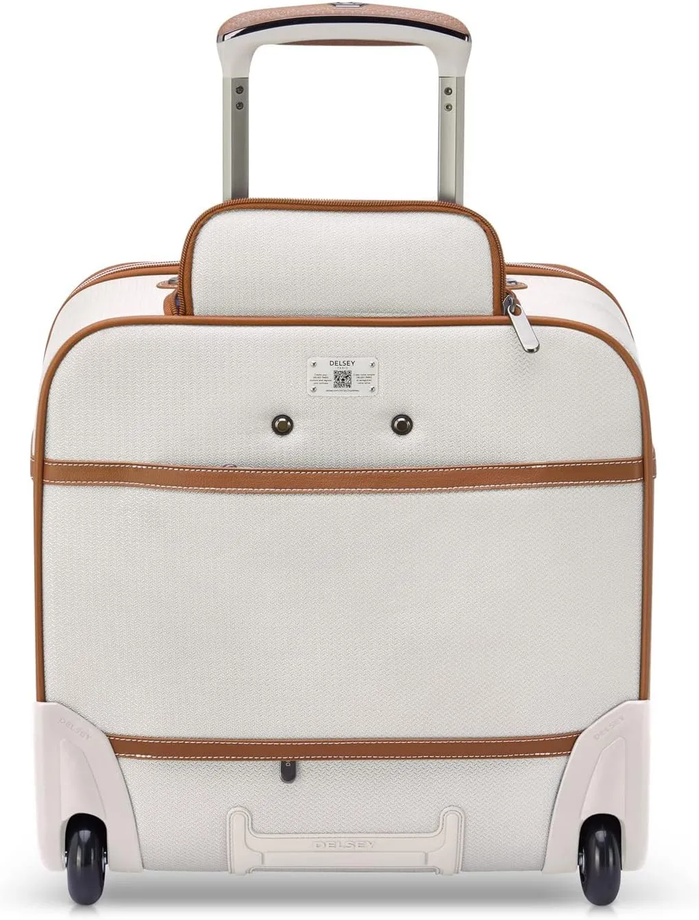 DELSEY PARIS Chatelet 2.0 Softside Luggage Under-Seater with 2 Wheels, Angora, Carry on 16 Inch