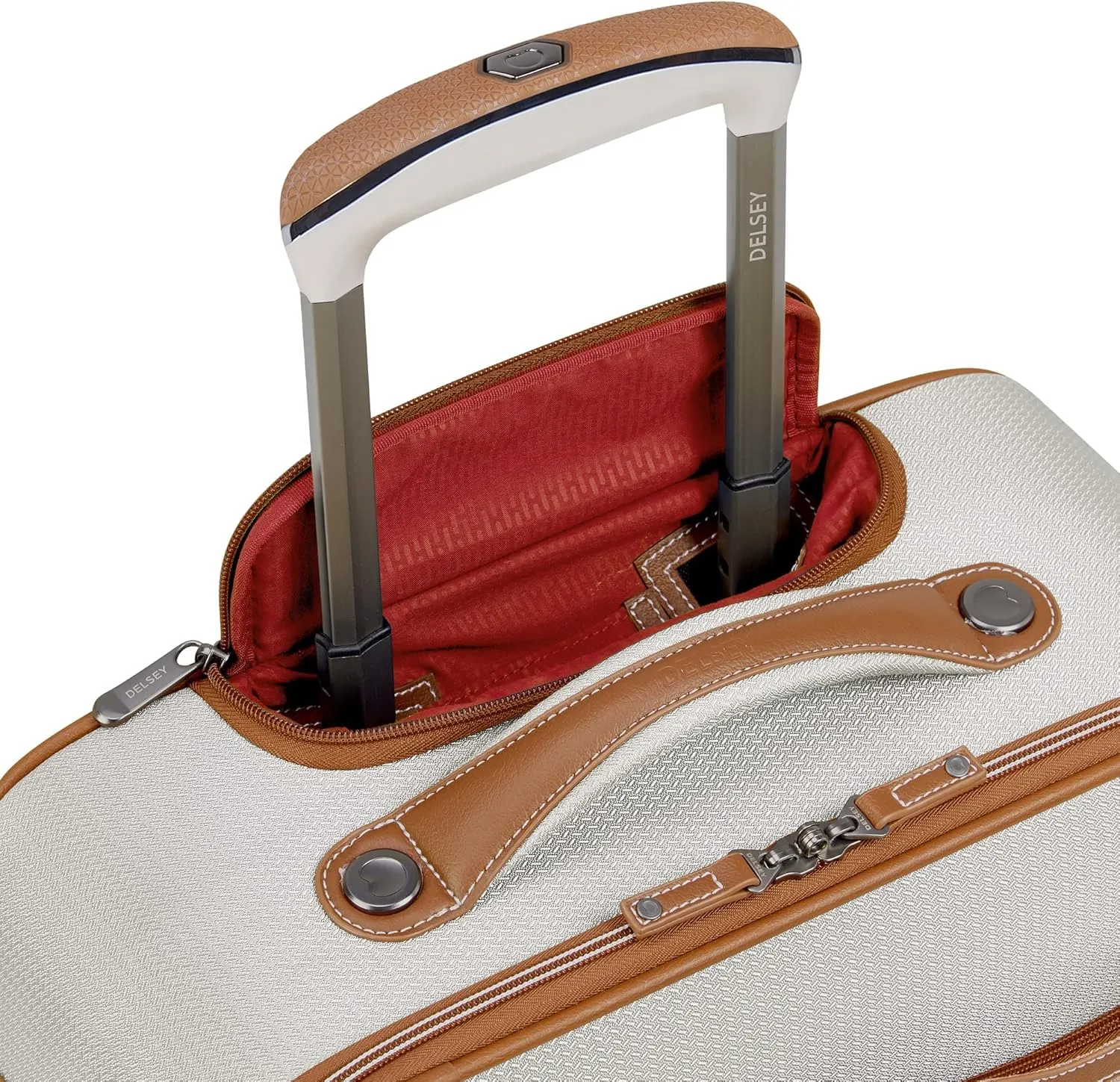 DELSEY PARIS Chatelet 2.0 Softside Luggage Under-Seater with 2 Wheels, Angora, Carry on 16 Inch