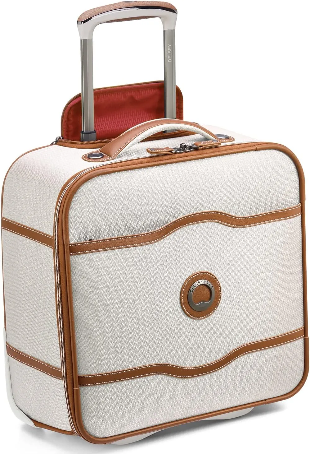 DELSEY PARIS Chatelet 2.0 Softside Luggage Under-Seater with 2 Wheels, Angora, Carry on 16 Inch