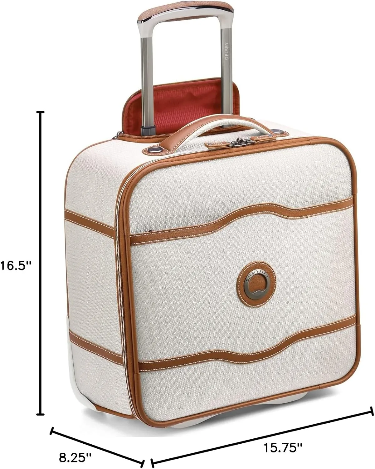 DELSEY PARIS Chatelet 2.0 Softside Luggage Under-Seater with 2 Wheels, Angora, Carry on 16 Inch