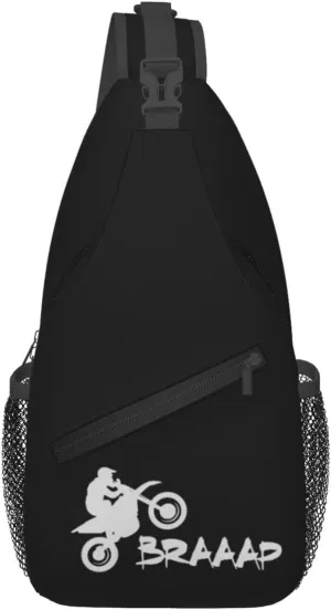 Dirt Bike Sling Backpack Shoulder Chest Bag For Men Women Hiking Travel Crossbody Daypack