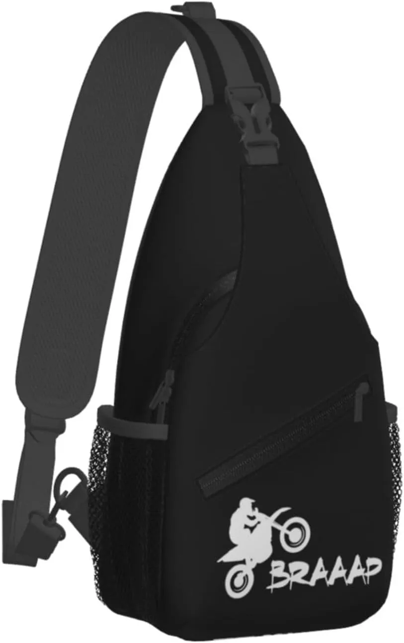 Dirt Bike Sling Backpack Shoulder Chest Bag For Men Women Hiking Travel Crossbody Daypack