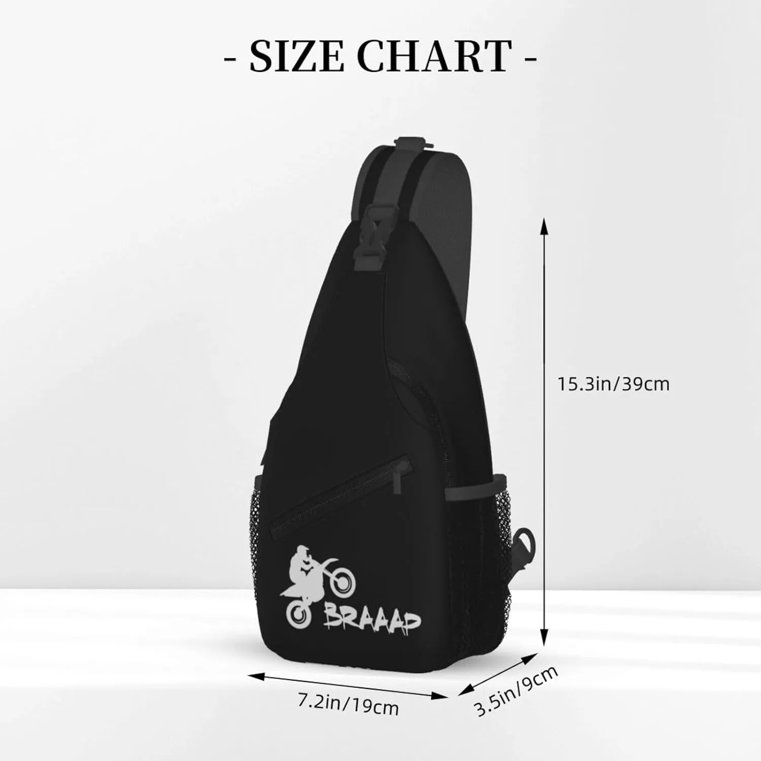 Dirt Bike Sling Backpack Shoulder Chest Bag For Men Women Hiking Travel Crossbody Daypack