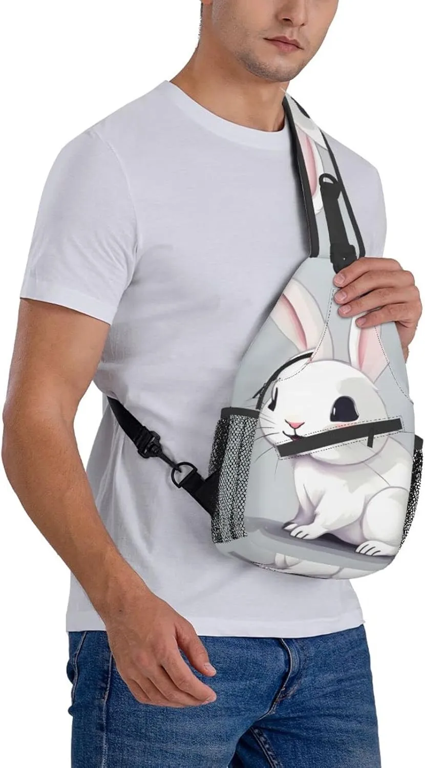 Dog Breed Unisex Crossbody Backpack Travel Hiking Casual Chest Bags Lightweight Fashion
