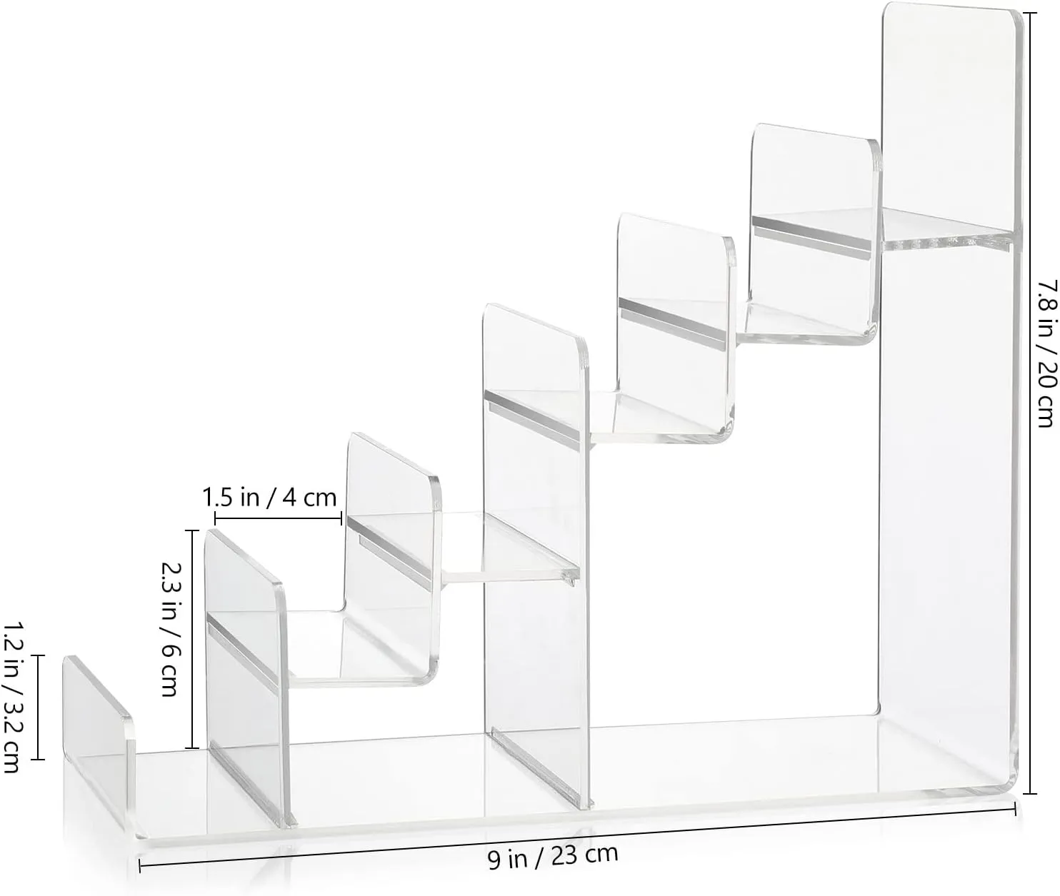 DOITOOL 6- Tier Acrylic Wallet Display Stand Holder, Clear Handbag Purse Display Stand Jewelry Display Riser Purse Handbag Organizer