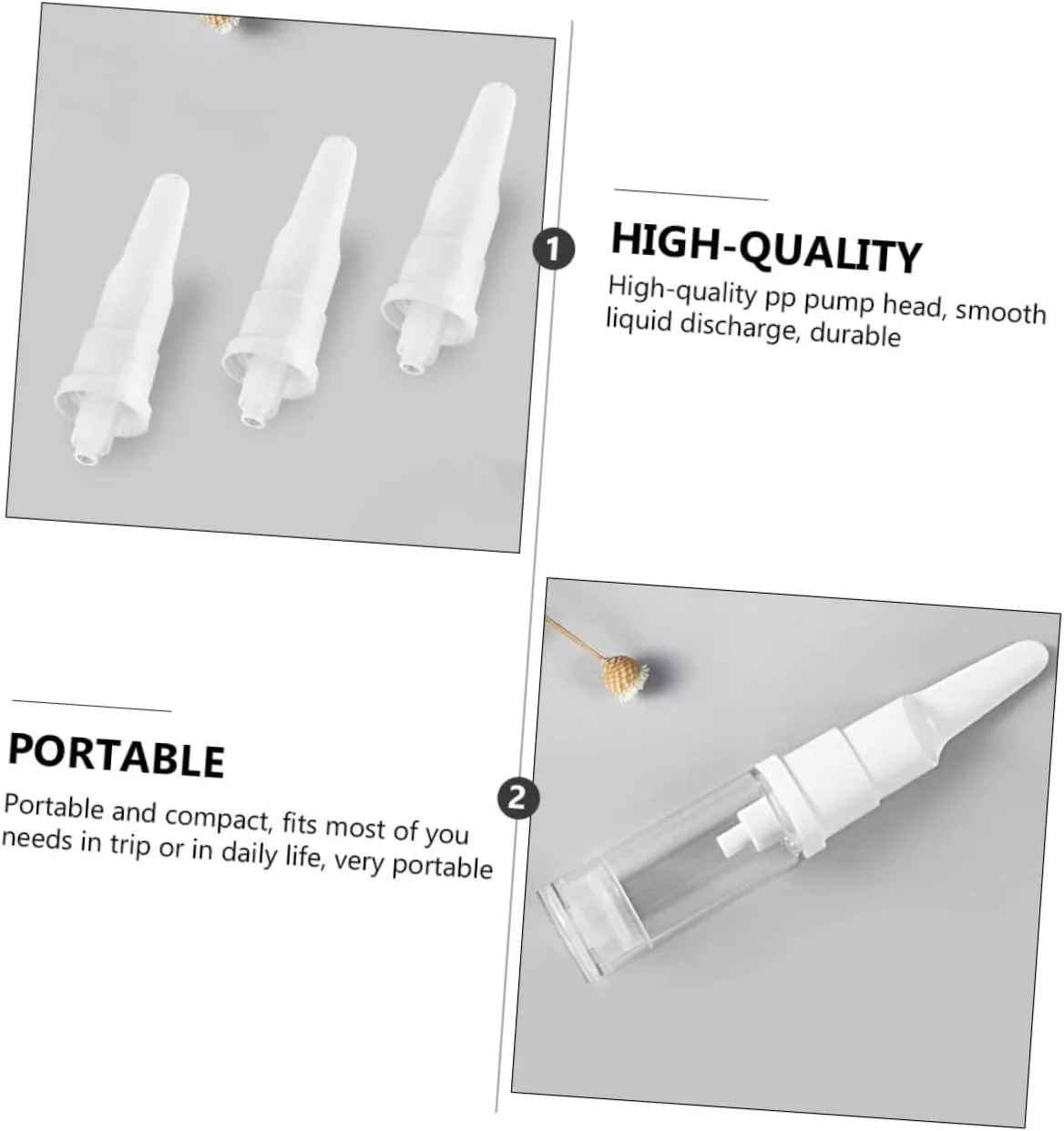 DOITOOL Travel Essential 8PCS Eye Cream Vacuum Bottles Leakproof Cosmetic Containers