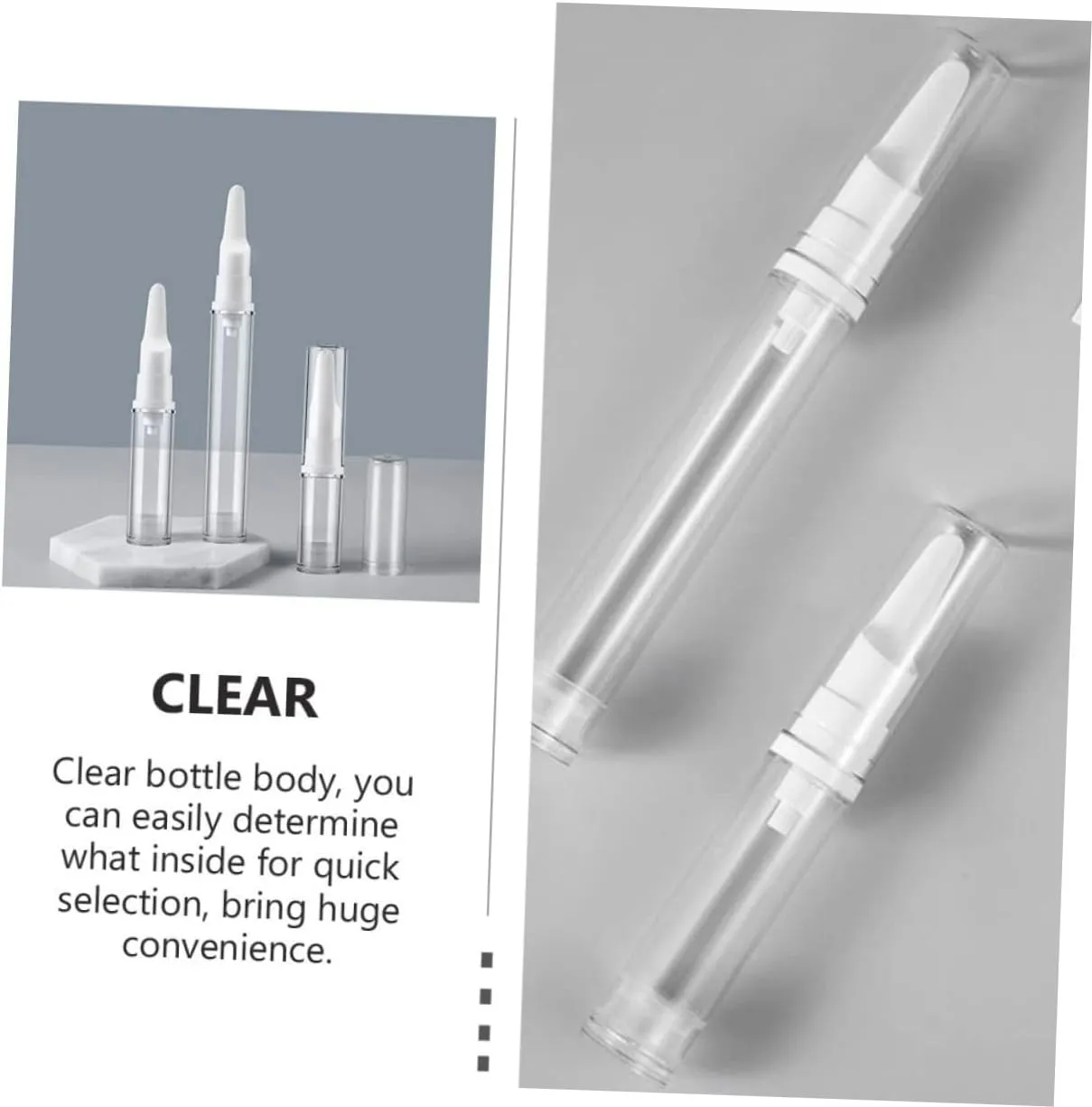 DOITOOL Travel Essential 8PCS Eye Cream Vacuum Bottles Leakproof Cosmetic Containers