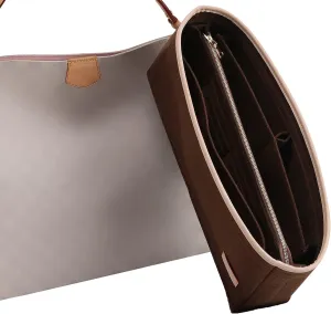 Doxo Purse Organizer Insert & Base Shaper, Felt Handbag & Tote Bag Fit LV Graceful(Brown,SM)