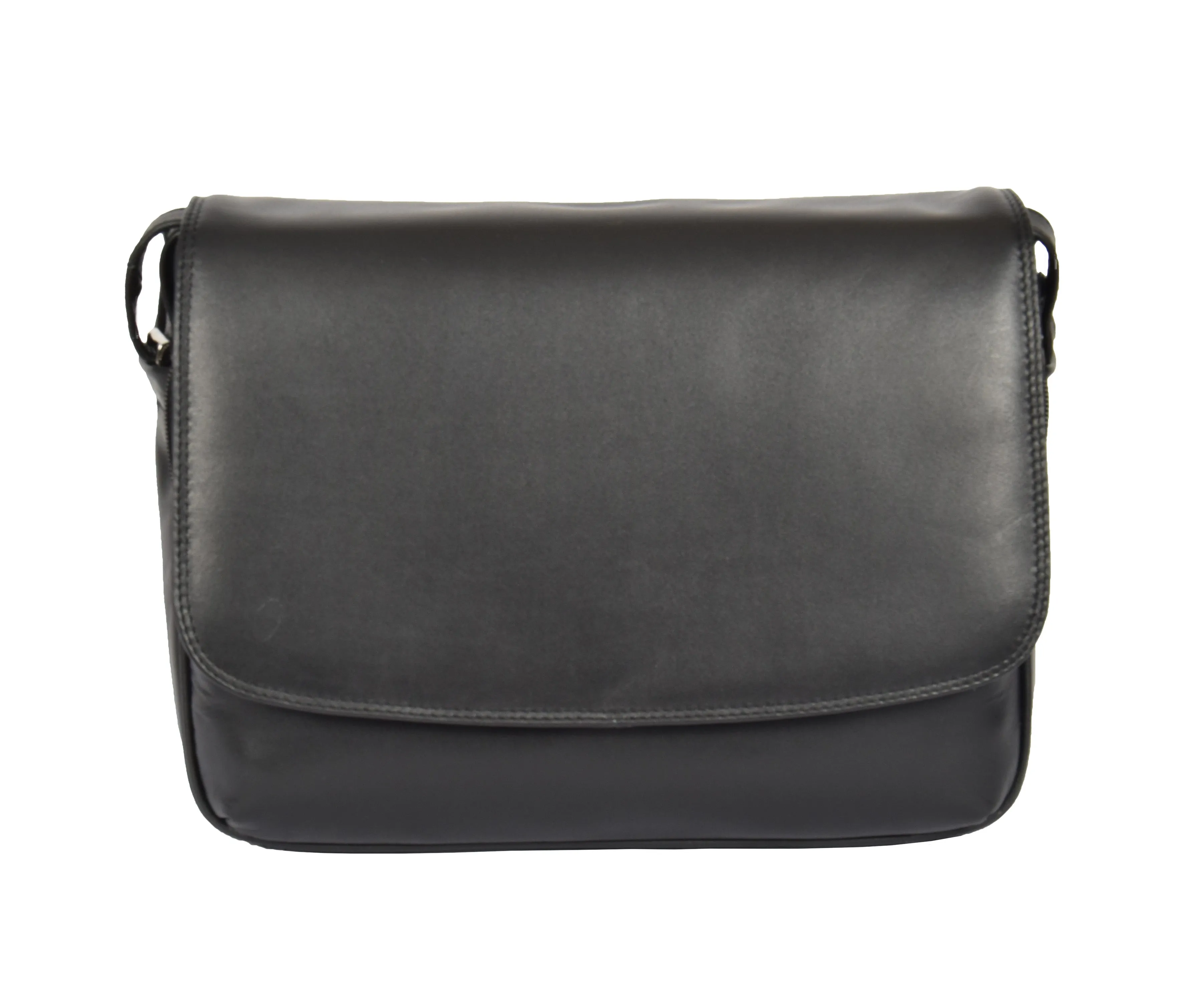 DR365 Women's Leather Cross Body Shoulder Bag Black