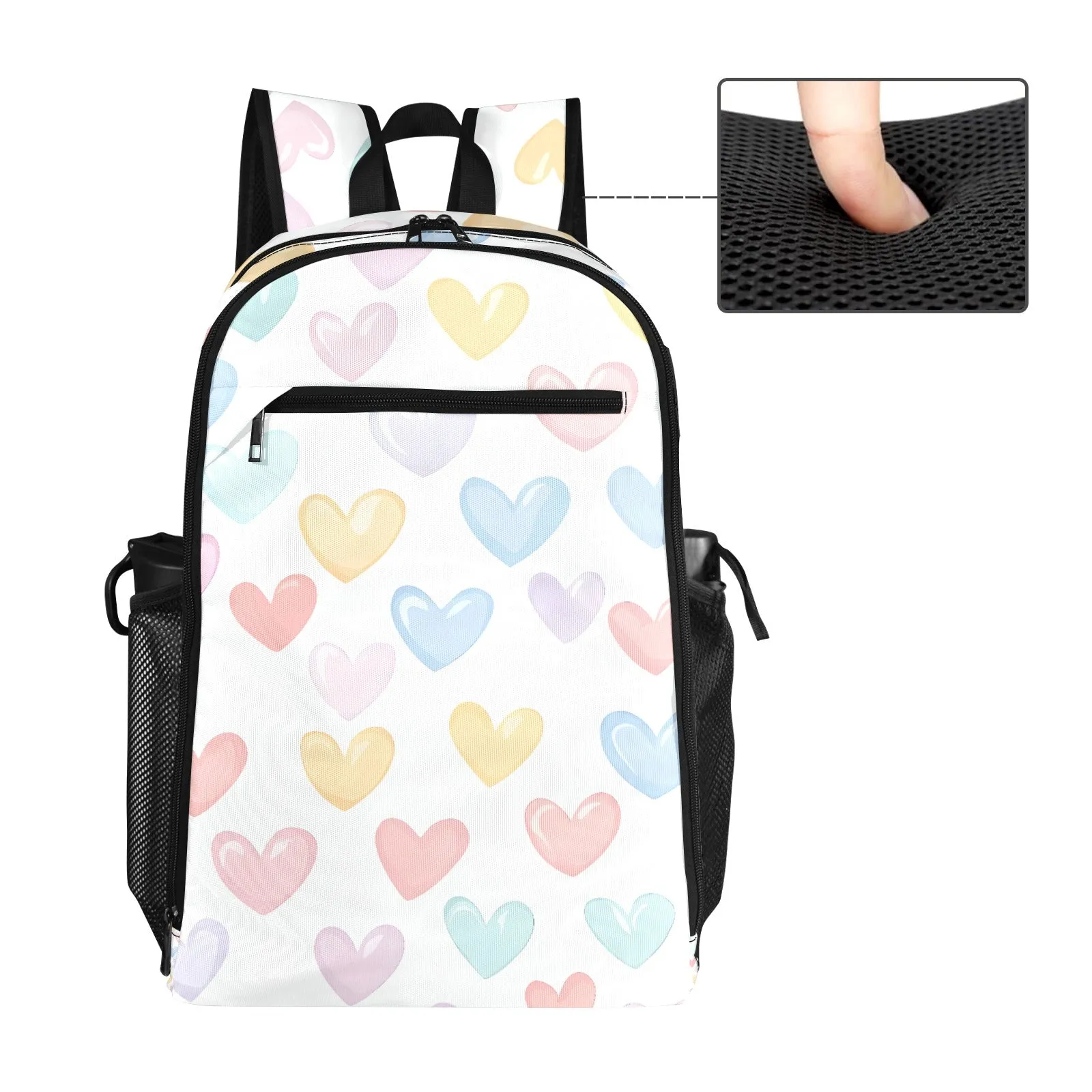 DreamPop Hearts - Cute Pastel Heart Backpack
