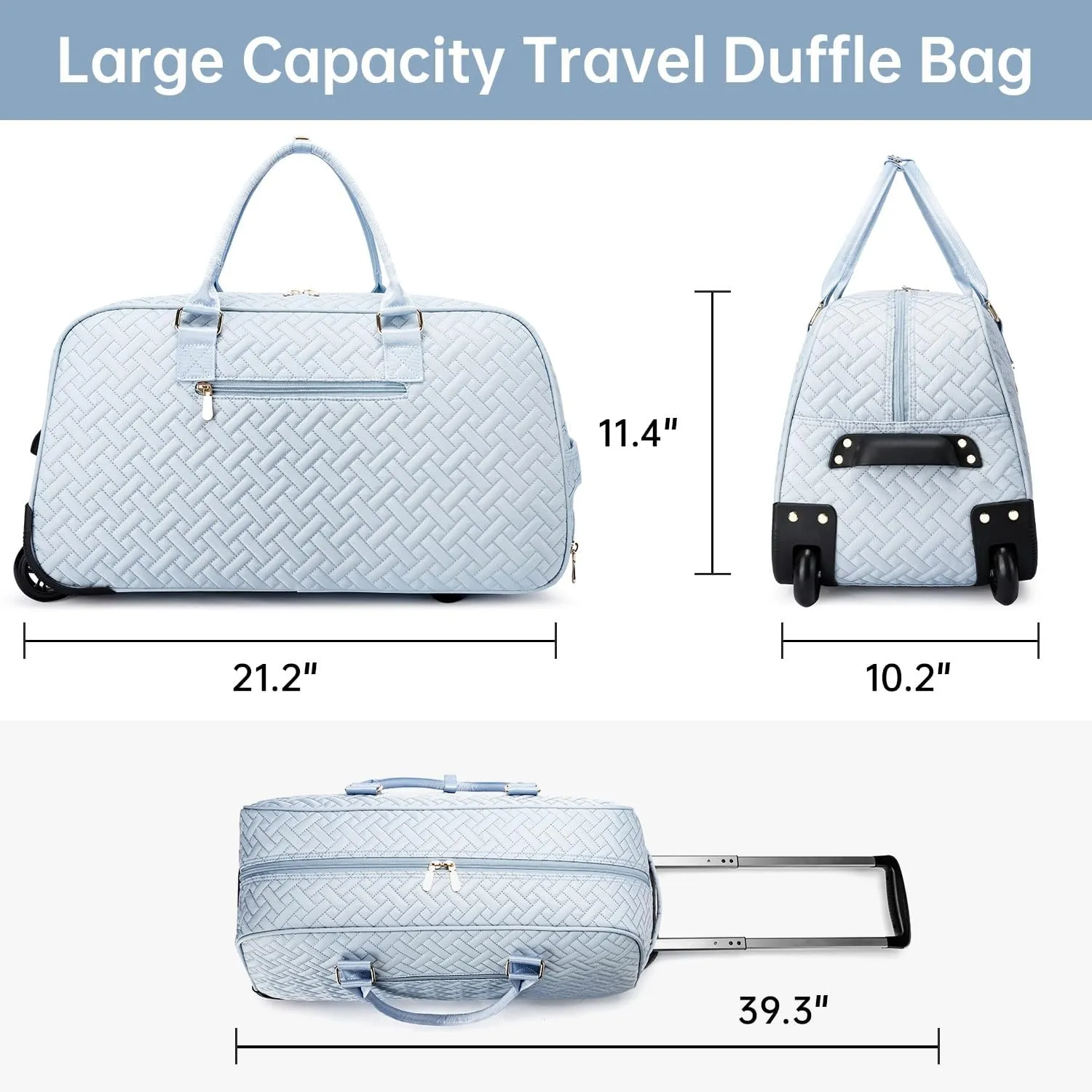 Duffle Bag for Travel, Weekender Bag with Shoe Compartment, Carry On Overnight Bag for Women with Toiletry Bag, Gym Bag with Wet Pocket, Hospital Bags for Labor and Delivery Beige