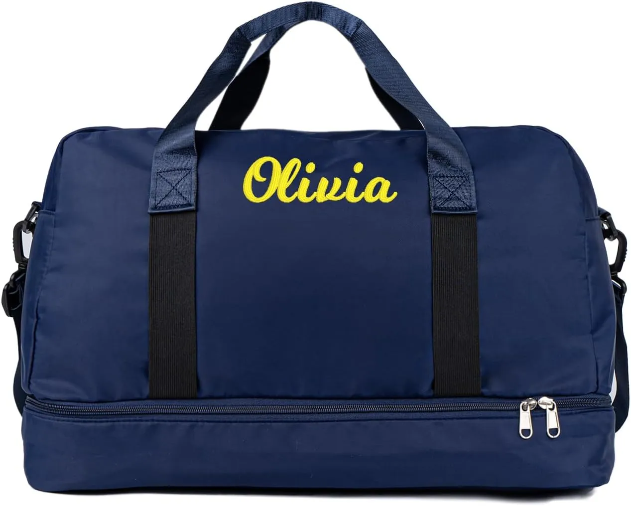 Duffle Bag for Women Girls Personalized Overnight Weekender Duffle with Name, Custom Honeymoon Travel Bag for Wedding - Waterproof & Trolley Case Sleeve，Embroidered Bridesmaid Proposal Bag