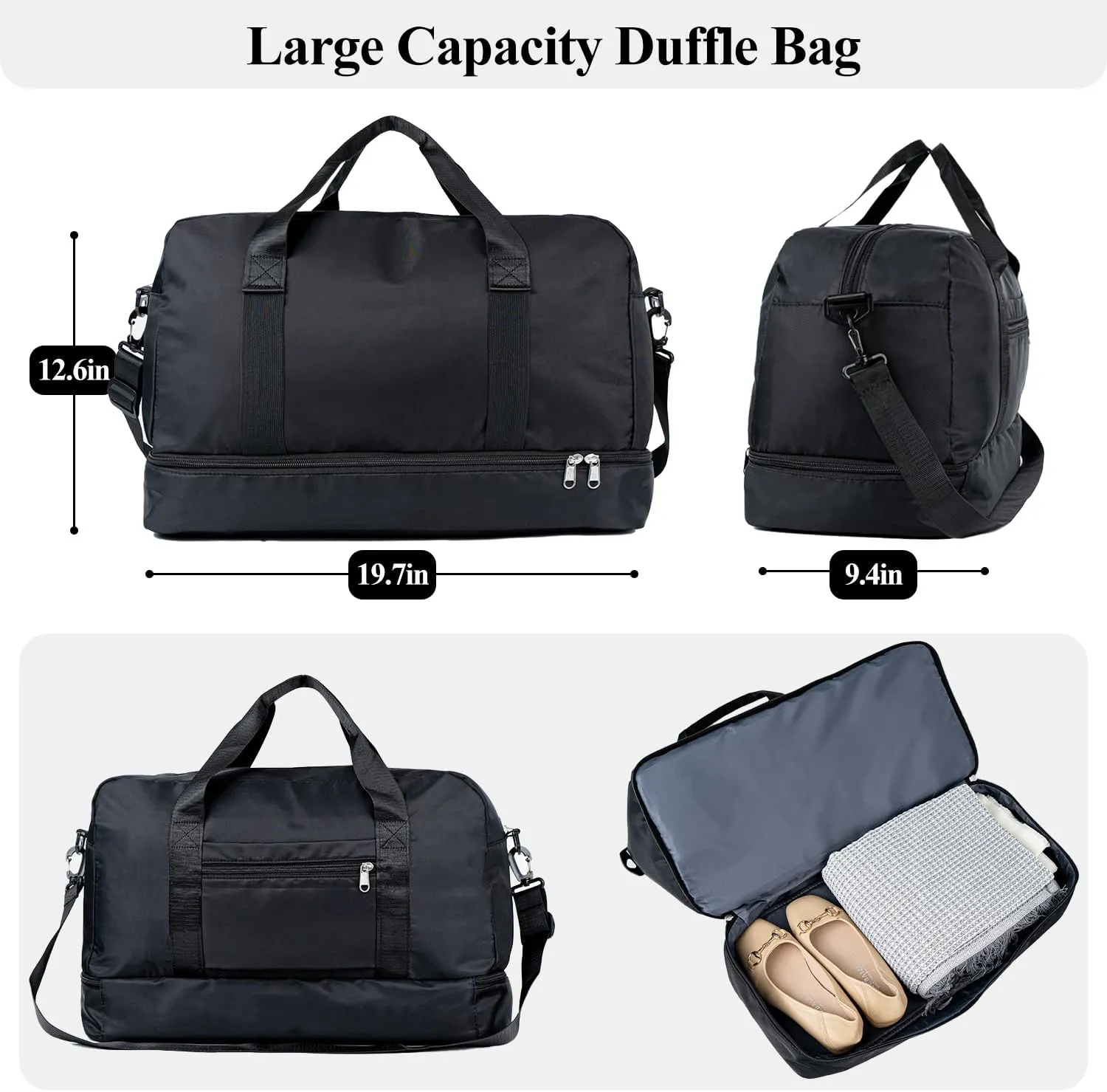 Duffle Bag for Women Girls Personalized Overnight Weekender Duffle with Name, Custom Honeymoon Travel Bag for Wedding - Waterproof & Trolley Case Sleeve，Embroidered Bridesmaid Proposal Bag