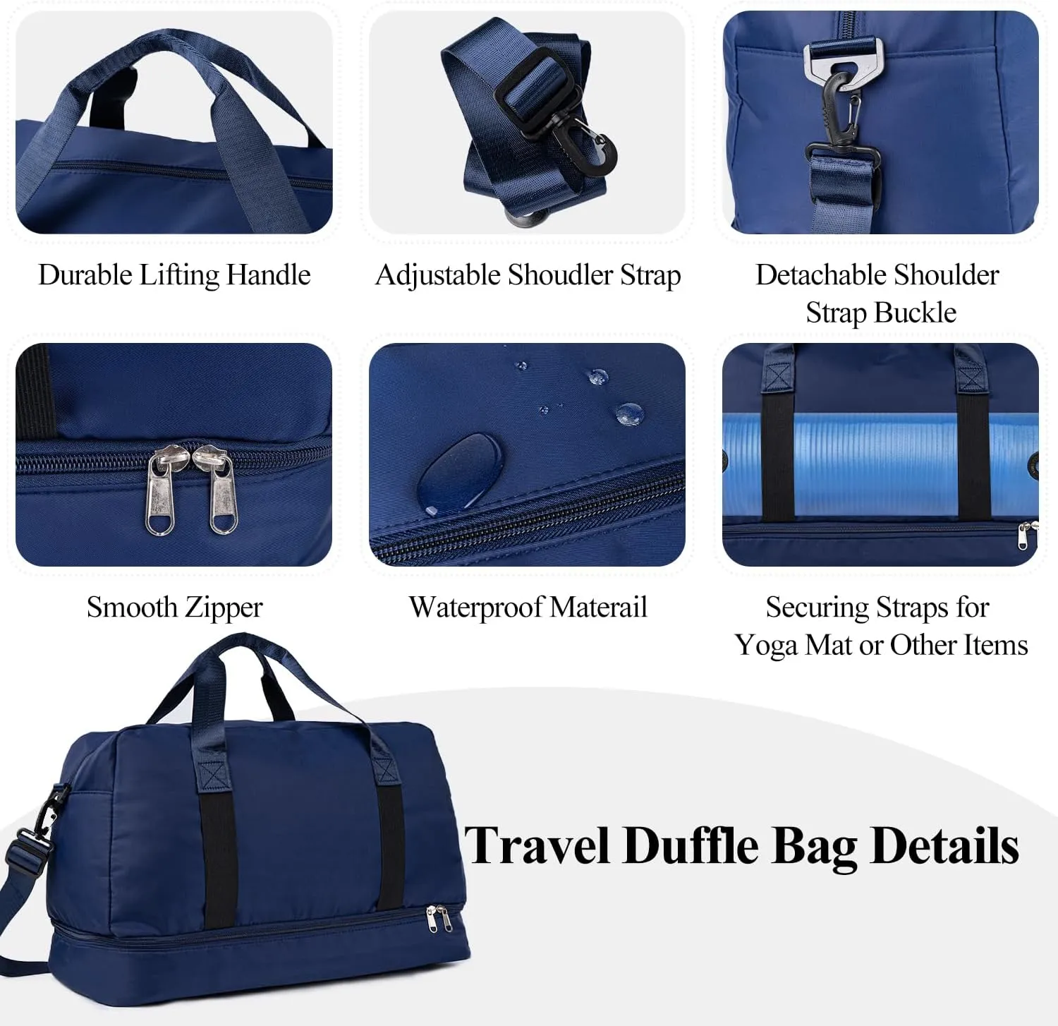 Duffle Bag for Women Girls Personalized Overnight Weekender Duffle with Name, Custom Honeymoon Travel Bag for Wedding - Waterproof & Trolley Case Sleeve，Embroidered Bridesmaid Proposal Bag