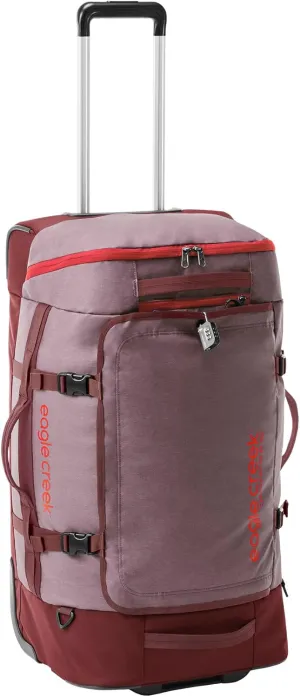Eagle Creek Cargo Hauler XT 90L Rolling Duffle Bag with Wheels, Telescoping Handle and Stowable Backpack Straps, Lockable U-Lid & Quick-Access Pocket, Currant