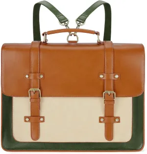 ECOSUSI Laptop Bag for Women Vegan Leather Messenger Bag Fashion Briefcase Backpack 15.6 inch Computer Satchel Bag