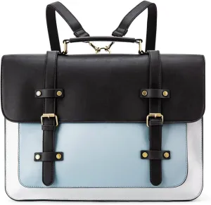 ECOSUSI Laptop Bag for Women Vegan Leather Messenger Bag Fashion Briefcase Backpack 15.6 inch Computer Satchel Bag