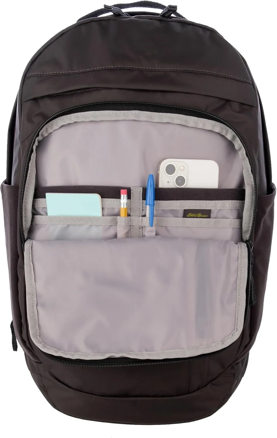 Eddie Bauer Venture Backpack with Organization Compartments and Hydration/Laptop Compatible Sleeve, Carbon Black, 30L