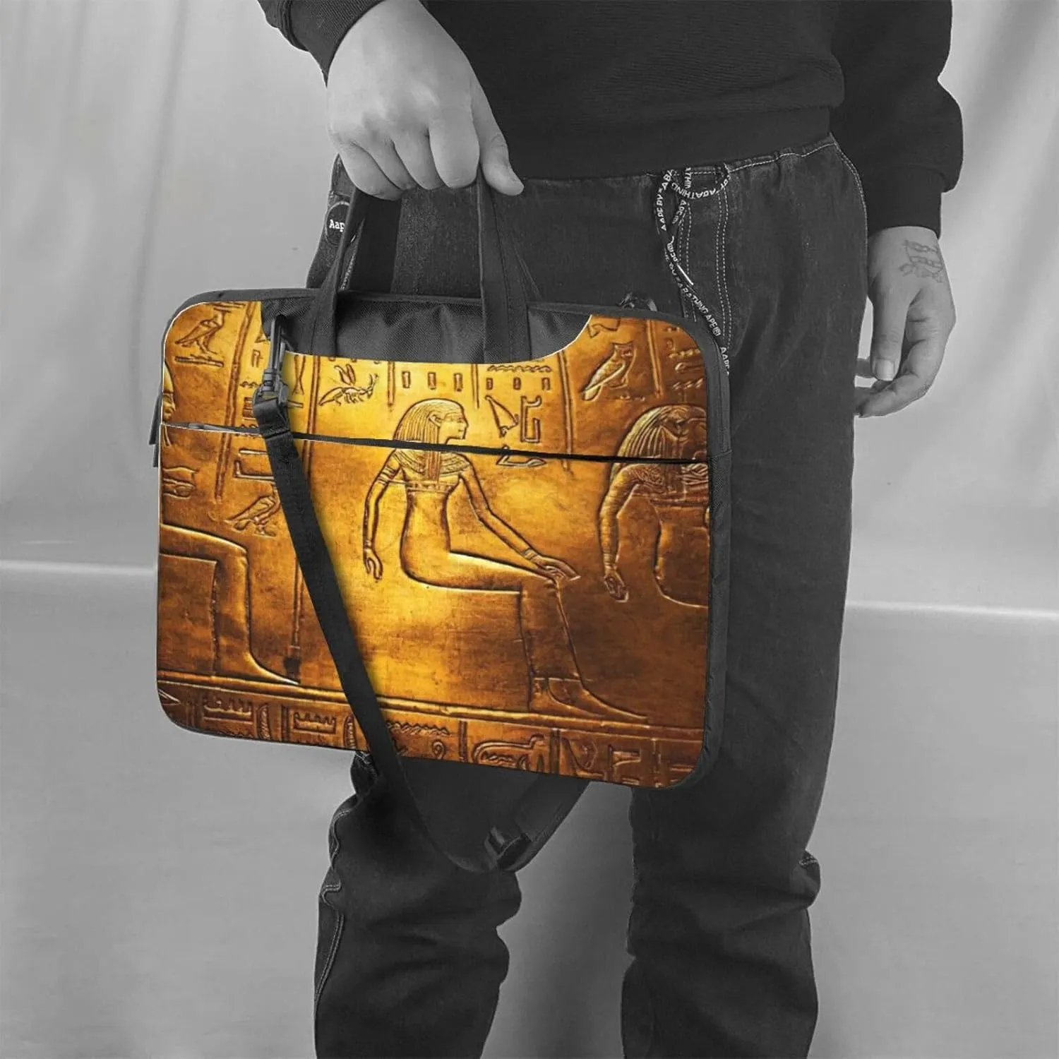 Egypt Hieroglyphics Print Versatile Laptop Bag Men's Laptop Case & Womenâ€™s Computer Bag with Shoulder Strap
