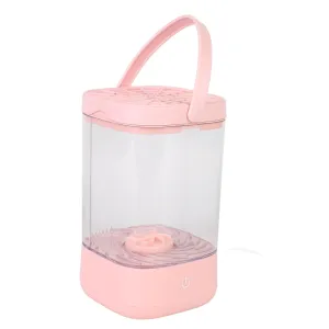 Electric Makeup Brush Cleaner Automatic Cleaning Machine Portable Device for Home Beauty Salon (Pink)