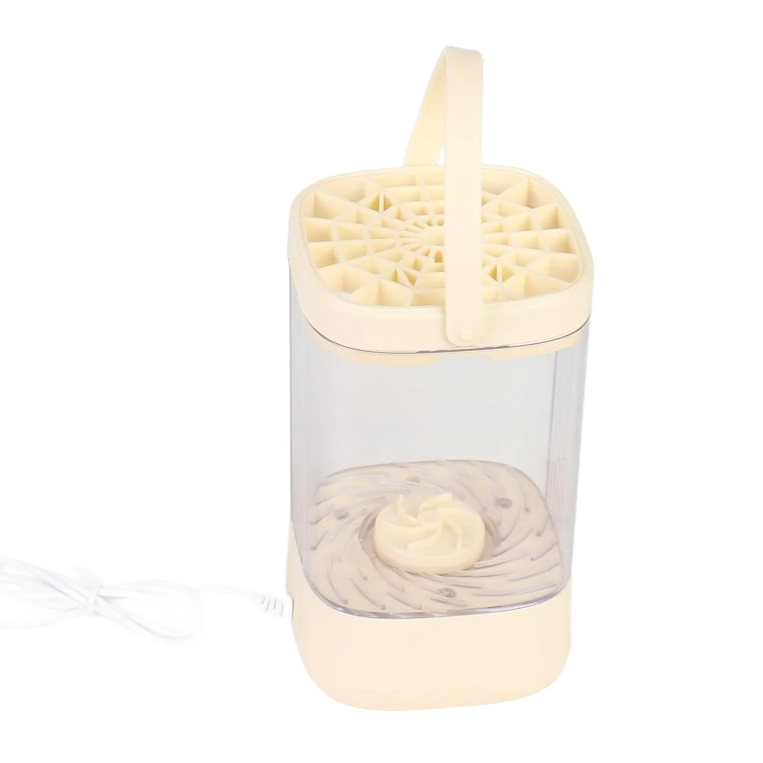 Electric Makeup Brush Cleaner Automatic Cleaning Machine Portable Device Home Beauty Salon (Beige)